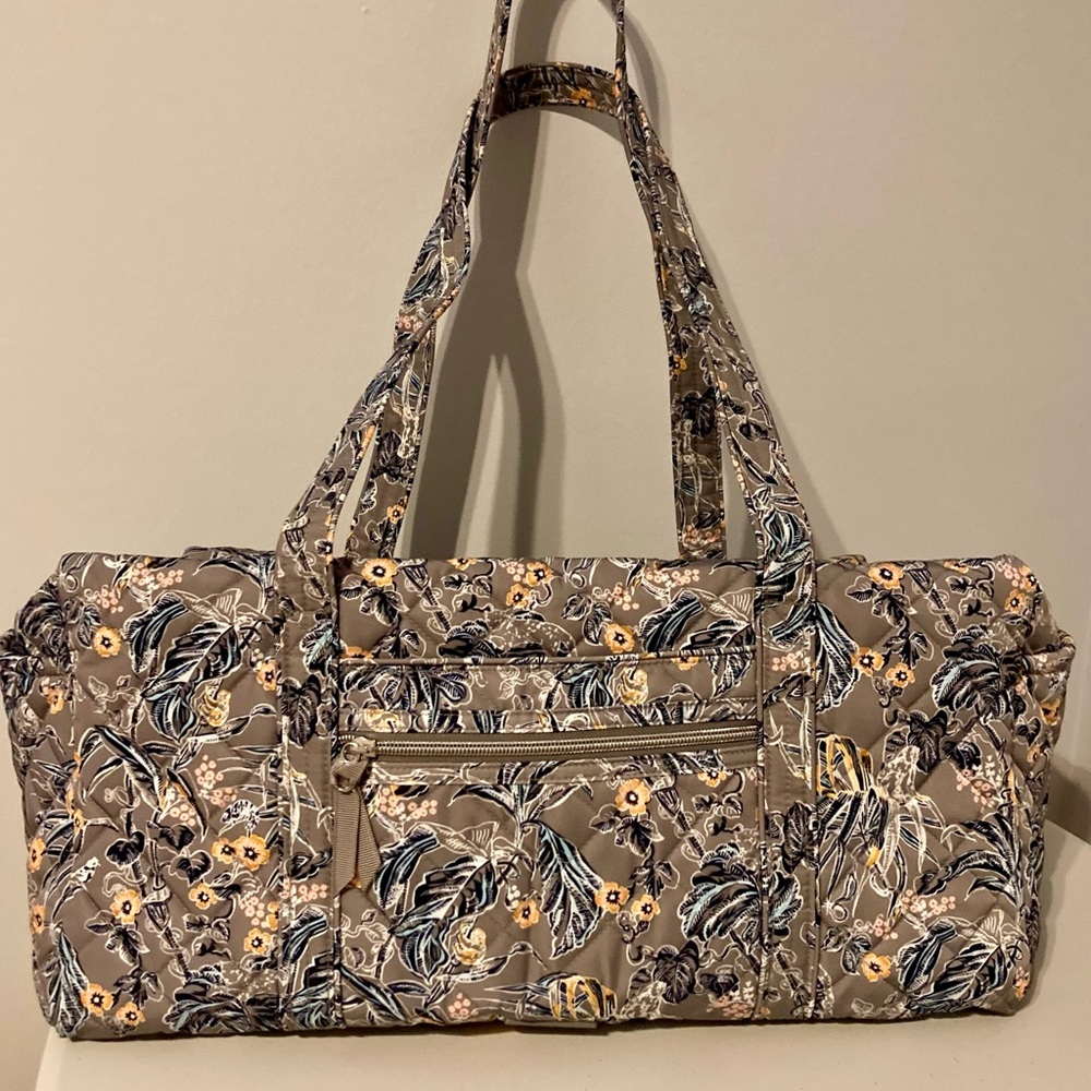 Vera Bradley duffle bag gray floral